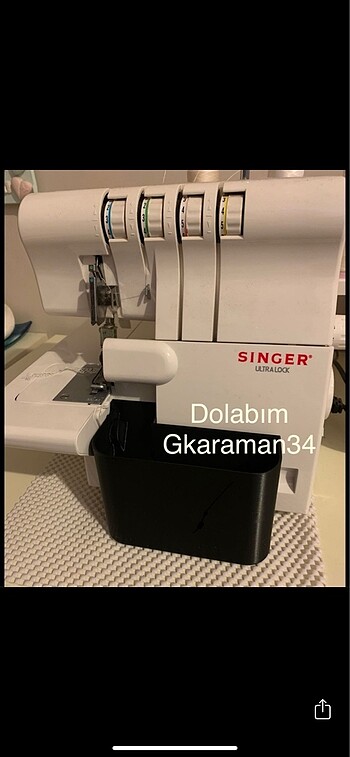 Singer overlok çöp kutusu siyah renk