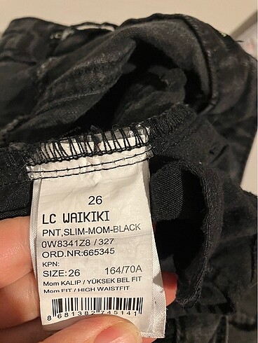 26 Beden siyah Renk LCW Jean Pantolon