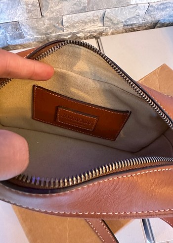 Jacquemus Jacquemus Bej Deri Fermuarlı Kadın Çantası