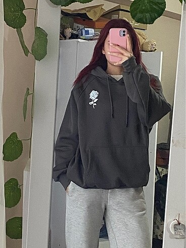Pull and Bear oversize antrasit sweat