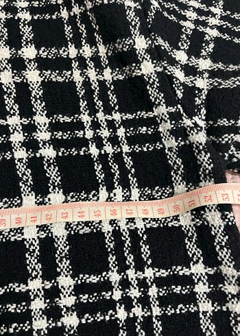 Düğmeli Siyah Kareli Kadın Gömlek - Görsel 7