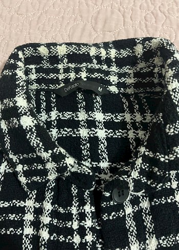 Düğmeli Siyah Kareli Kadın Gömlek - Görsel 5