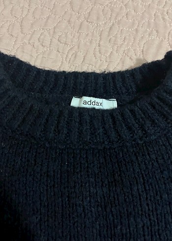 Kadın Çizgili Örgü Beyaz Gri Kazak - Görsel 6