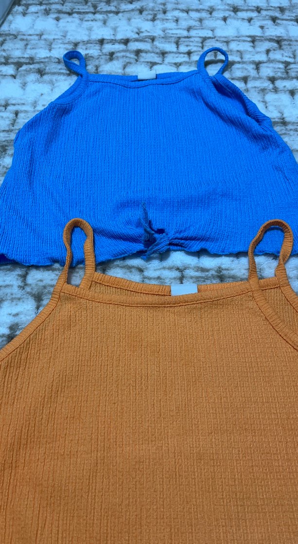 Kadın Renkli Örme Keten Mini Atlet - Görsel 2