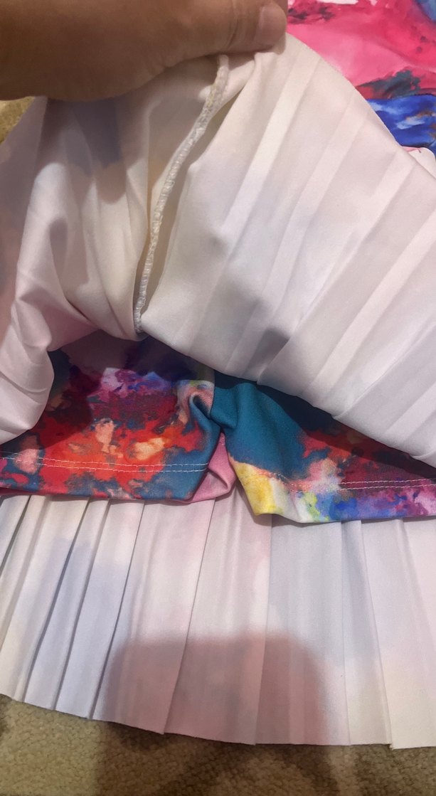 Çok Renkli Pilili Kız Elbisesi - Görsel 3