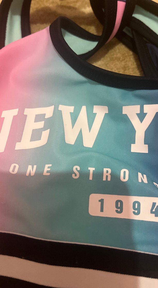 Çok Renkli Kız Çocuk Bağlamalı Bikini - Görsel 3