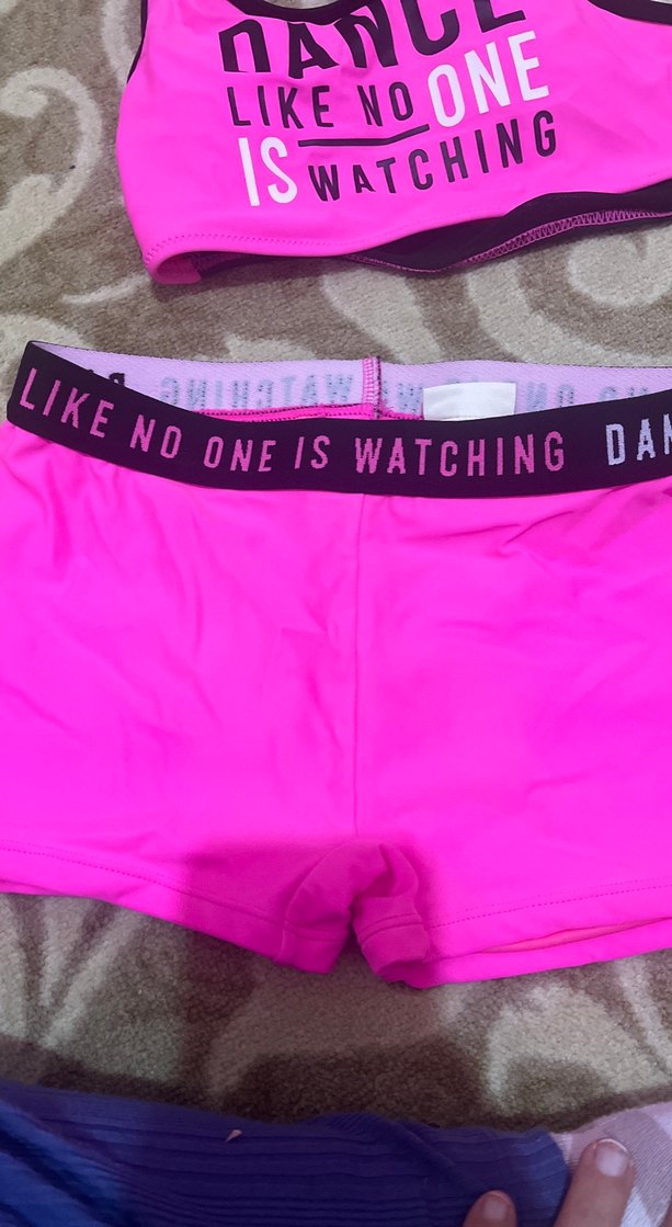 Pembe Baskılı Kız Çocuk Spor Bikini - Görsel 5