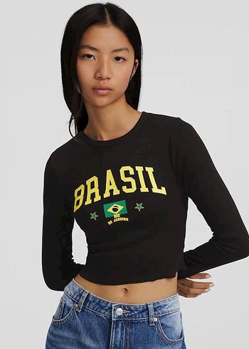 bershka brasil crop top