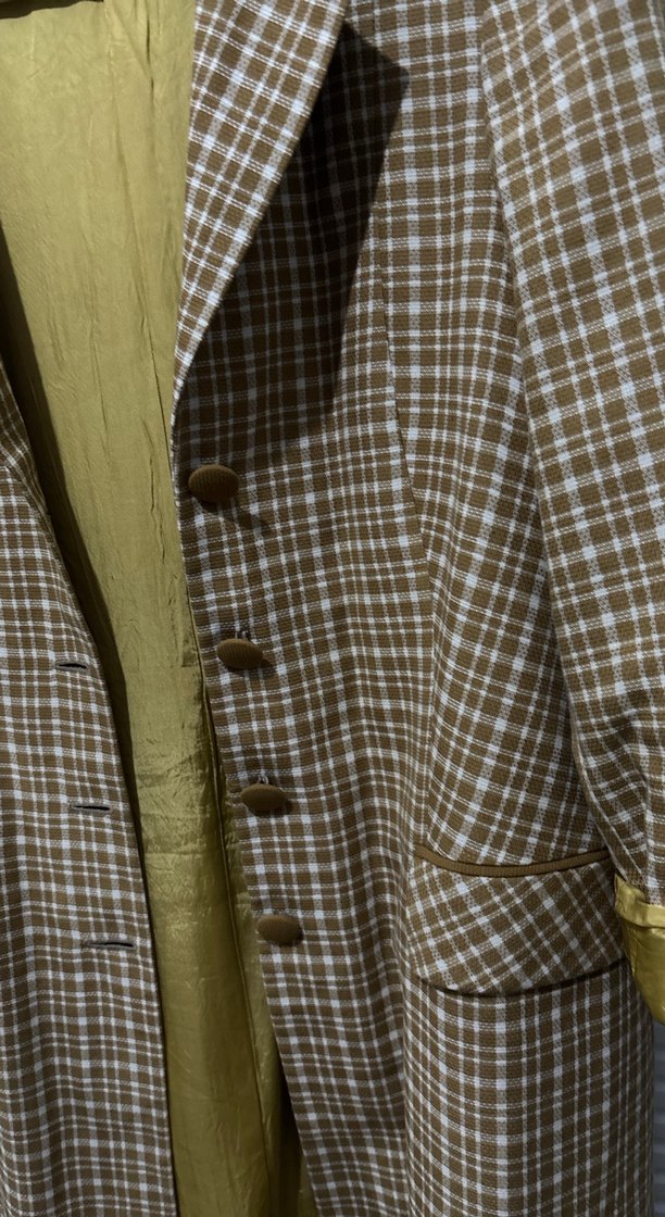 Bej Düğmeli Midi Kadın Blazer Ceket - Görsel 4