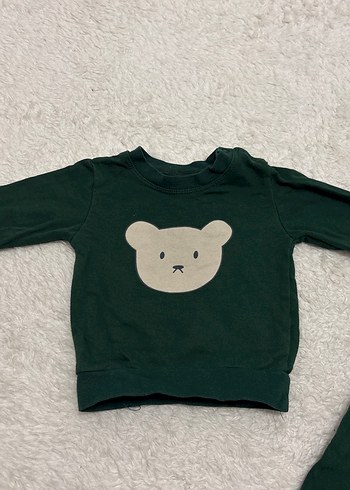 Erkek Bebek Koyu Yeşil Triko Takım - Görsel 2