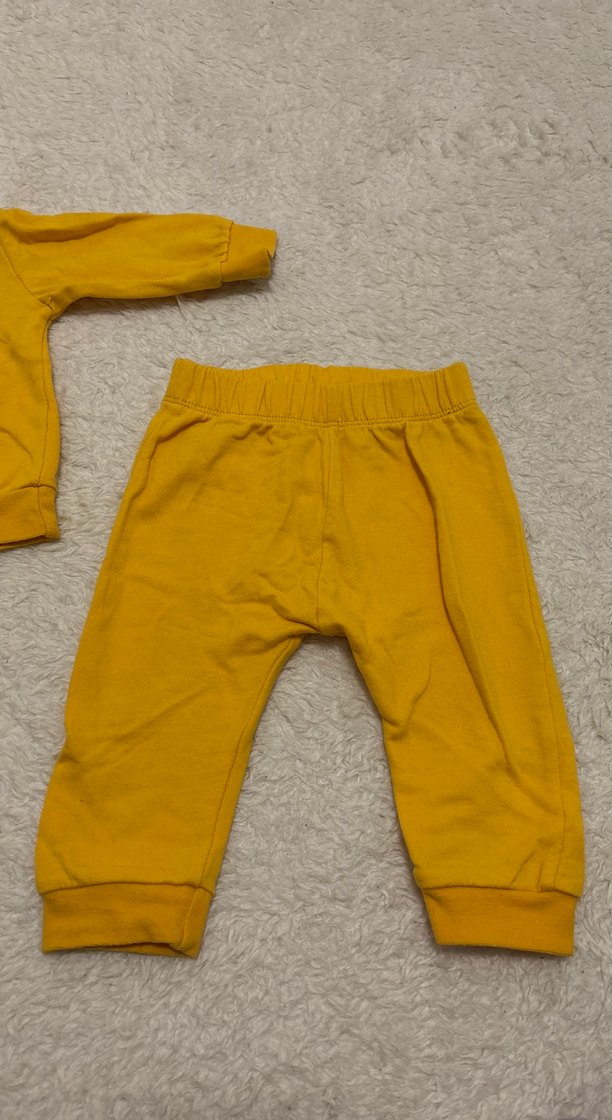 Sarı Bebek Takım, Uzun Kollu, Pamuklu - Görsel 3