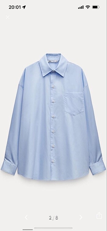 Oversize poplin gömlek