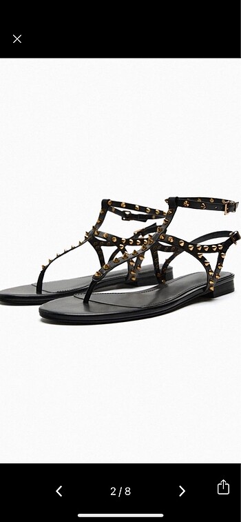 Zara Zımbalı deri sandalet