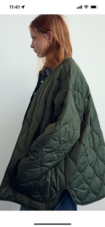 l Beden haki Renk Oversize mont