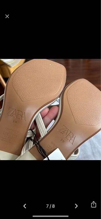 39 Beden gri Renk Zara sandalet