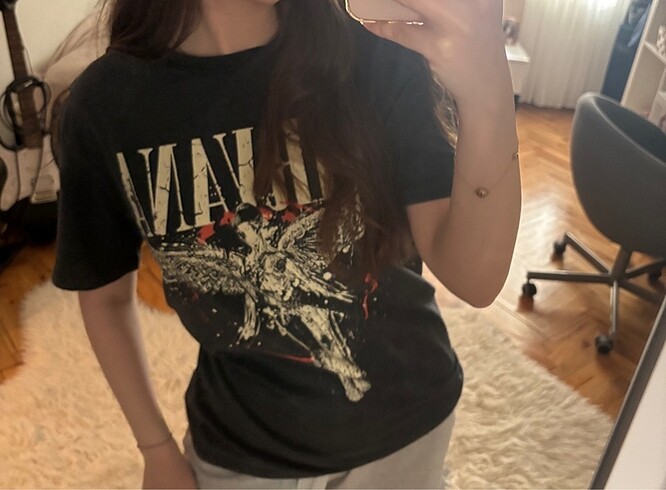 s Beden gri Renk Nirvana Tişört