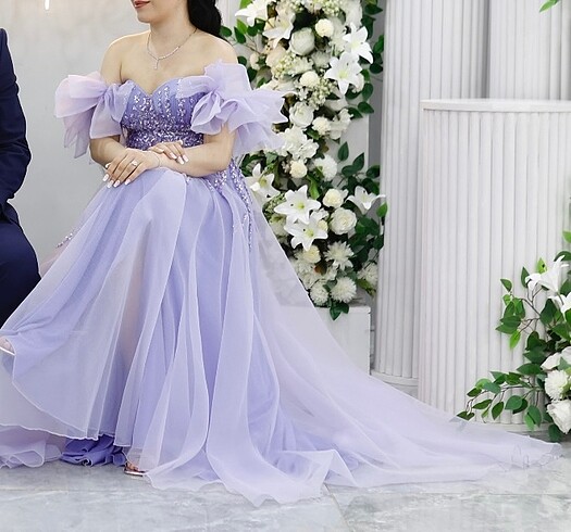 Diğer Lila nişan elbisesi