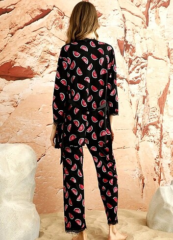 3 lu pijama takimi - Görsel 4