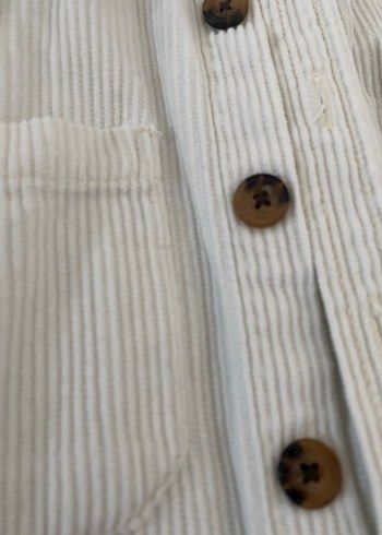 Pamuklu fitilli kadife ceket gömlek. - Görsel 5