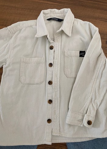 Pamuklu fitilli kadife ceket gömlek. - Görsel 2