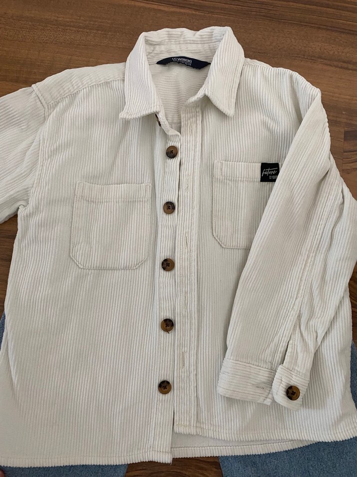 Pamuklu fitilli kadife ceket gömlek. - Görsel 2