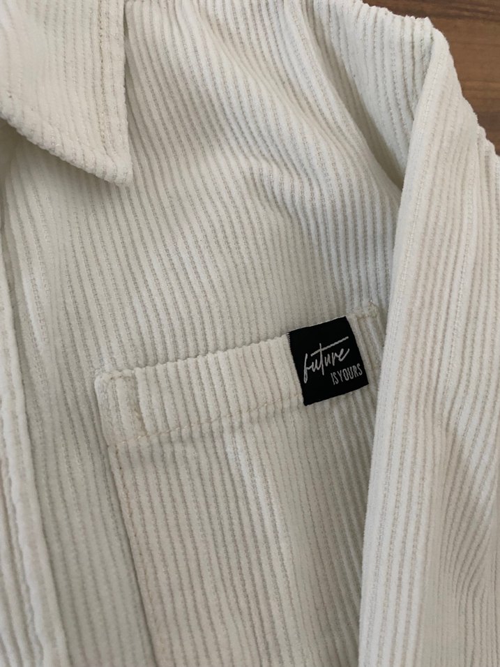 Pamuklu fitilli kadife ceket gömlek. - Görsel 4