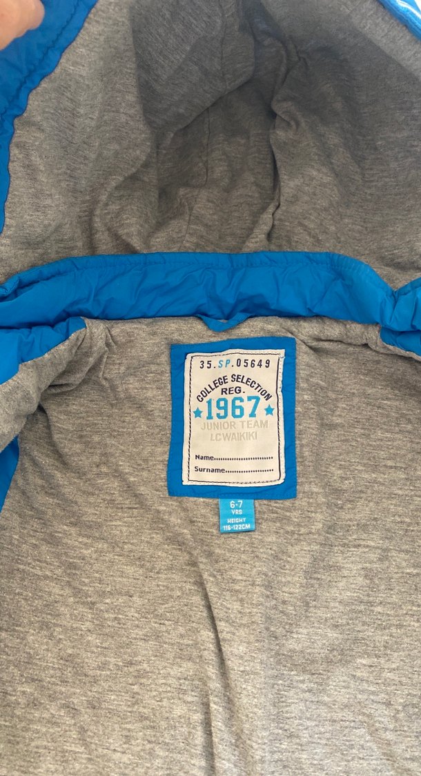 Erkek Çocuk Kapüşonlu Mavi Şişme Yelek - Görsel 2