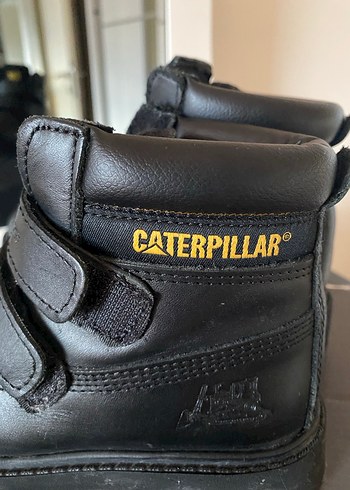 CAT Siyah Deri Su geçirmez Çocuk Botu. - Görsel 4