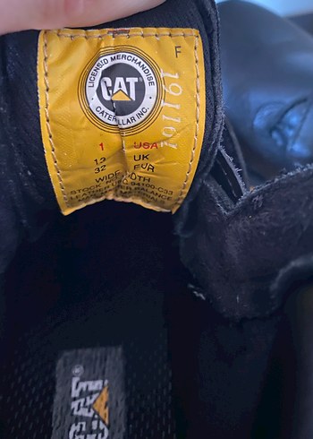 CAT Siyah Deri Su geçirmez Çocuk Botu. - Görsel 5