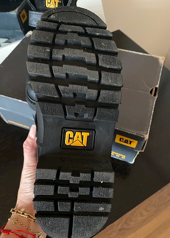 CAT Siyah Deri Su geçirmez Çocuk Botu. - Görsel 10
