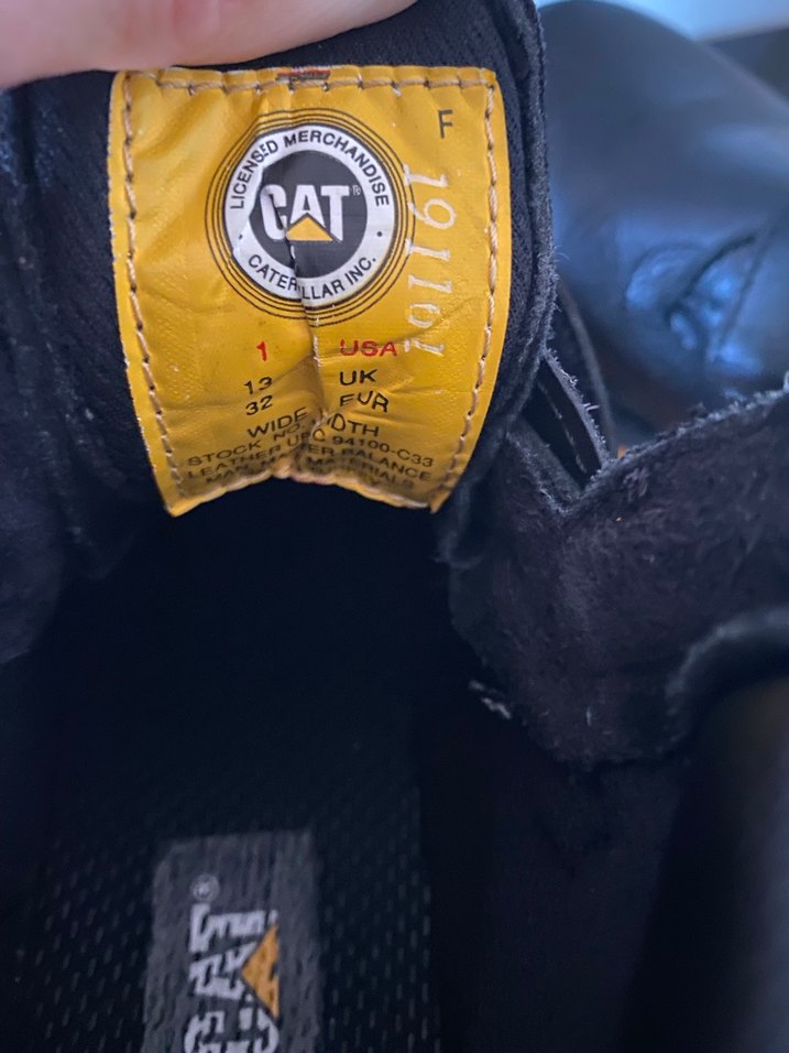 CAT Siyah Deri Su geçirmez Çocuk Botu. - Görsel 5