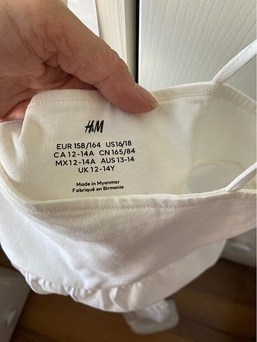 Kız çocuk H&M pamuk kumaş  astarsız  elbise. - Görsel 5