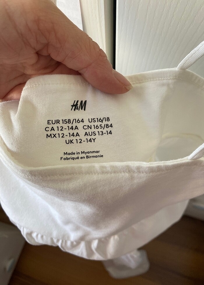 Kız çocuk H&M pamuk kumaş  astarsız  elbise. - Görsel 5