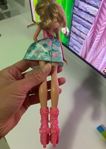 Beden Pembe Üst ve Desenli Etekli Bebek