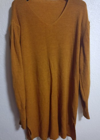 Kadın Kahverengi Uzun Kollu Triko tunik - Görsel 3