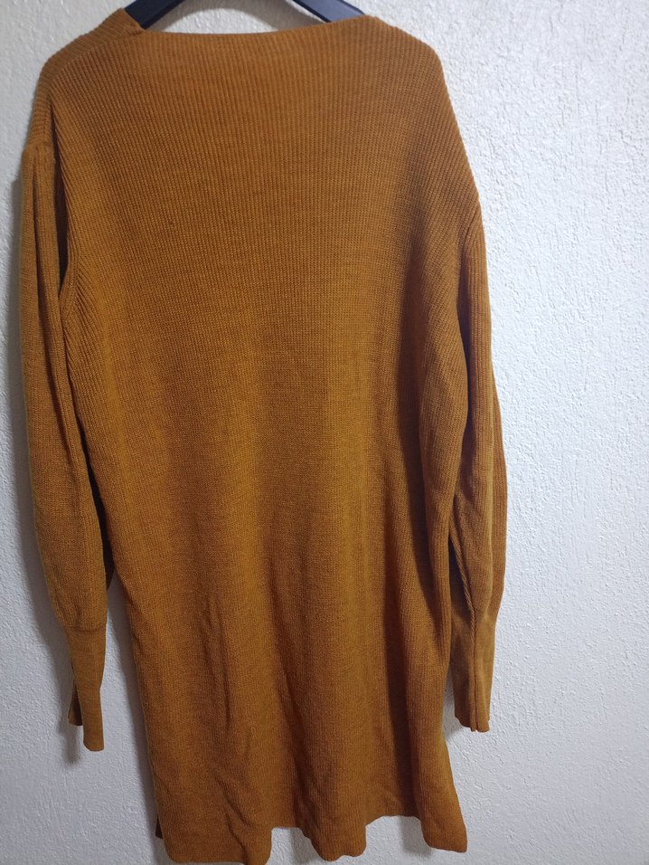 Kadın Kahverengi Uzun Kollu Triko tunik - Görsel 2