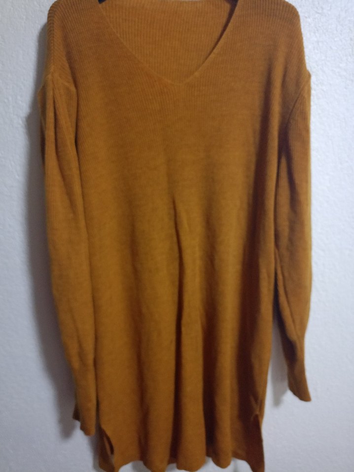 Kadın Kahverengi Uzun Kollu Triko tunik - Görsel 3