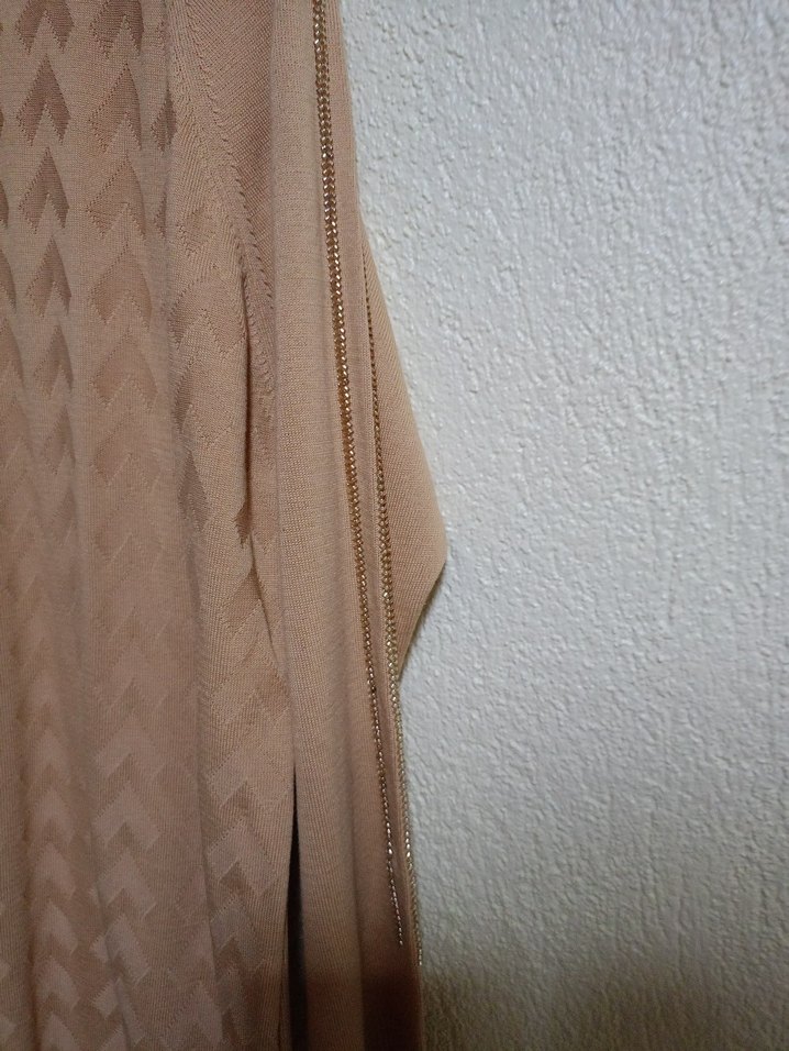 Bej Uzun Kollu Triko Kadın Kazak - Görsel 5