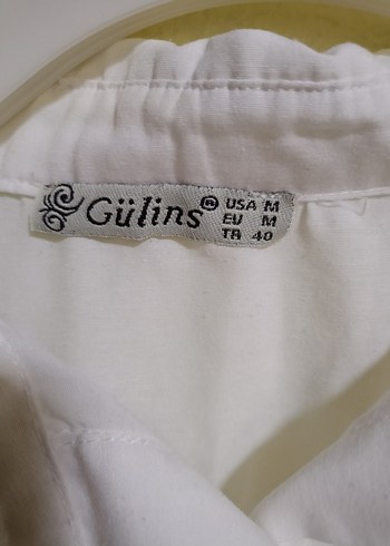 Beyaz Keten Mini Gömlek - Görsel 4