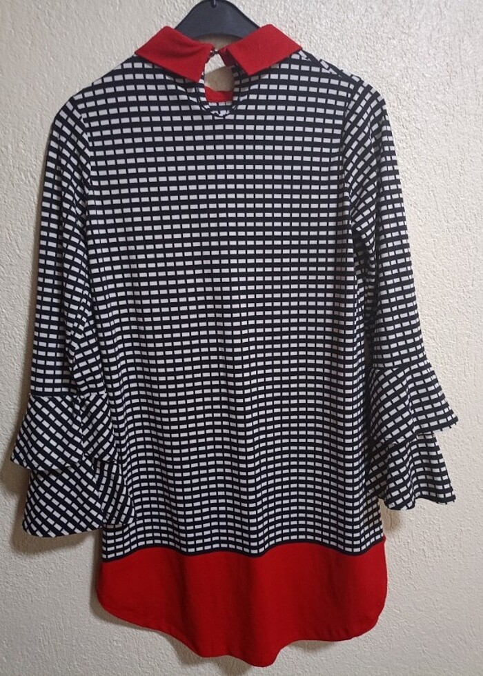 Tunik kolları volanlı - Görsel 2