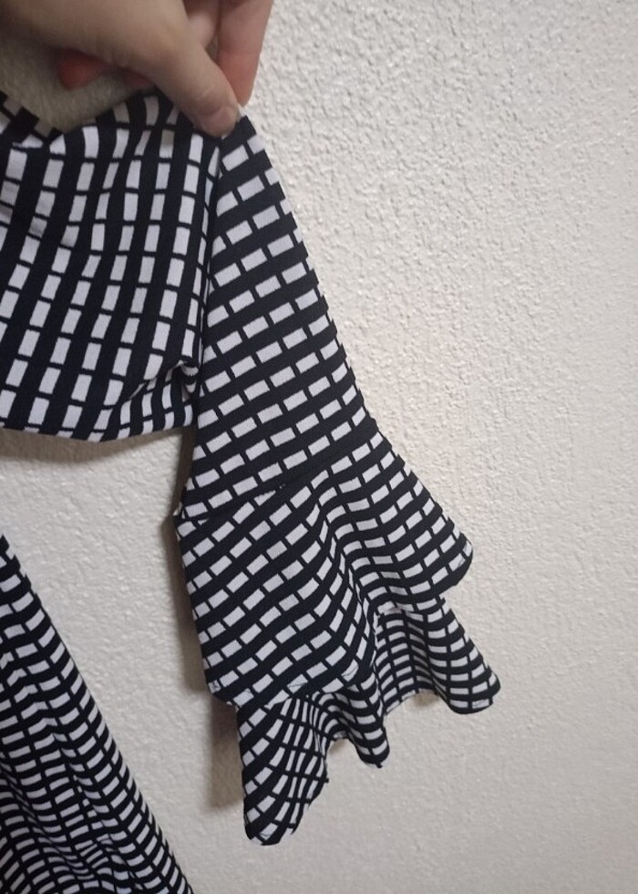 Tunik kolları volanlı - Görsel 3