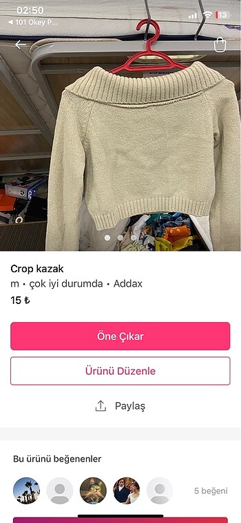 m Beden pembe Renk Kazak