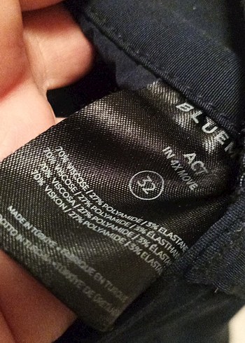 lacivert Erkek Kot Pantolon - Kemerli - Görsel 3