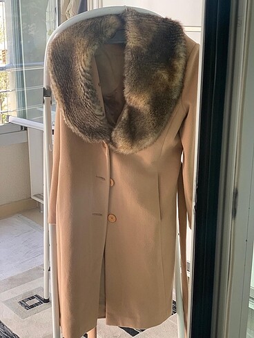 44 Beden camel Renk Manto yeni