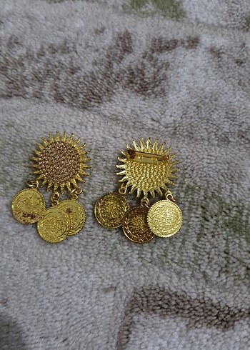 Accessorize urfadan imitasyon altın broş