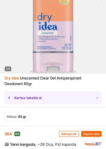 amerikadan Dry Idea Kadınlar için Kokusu Olmayan Deodorant - Görsel 3