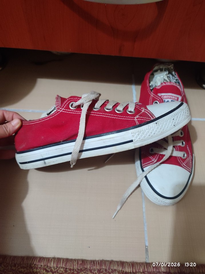 Kırmızı Converse Kadın Sneakers - Görsel 3
