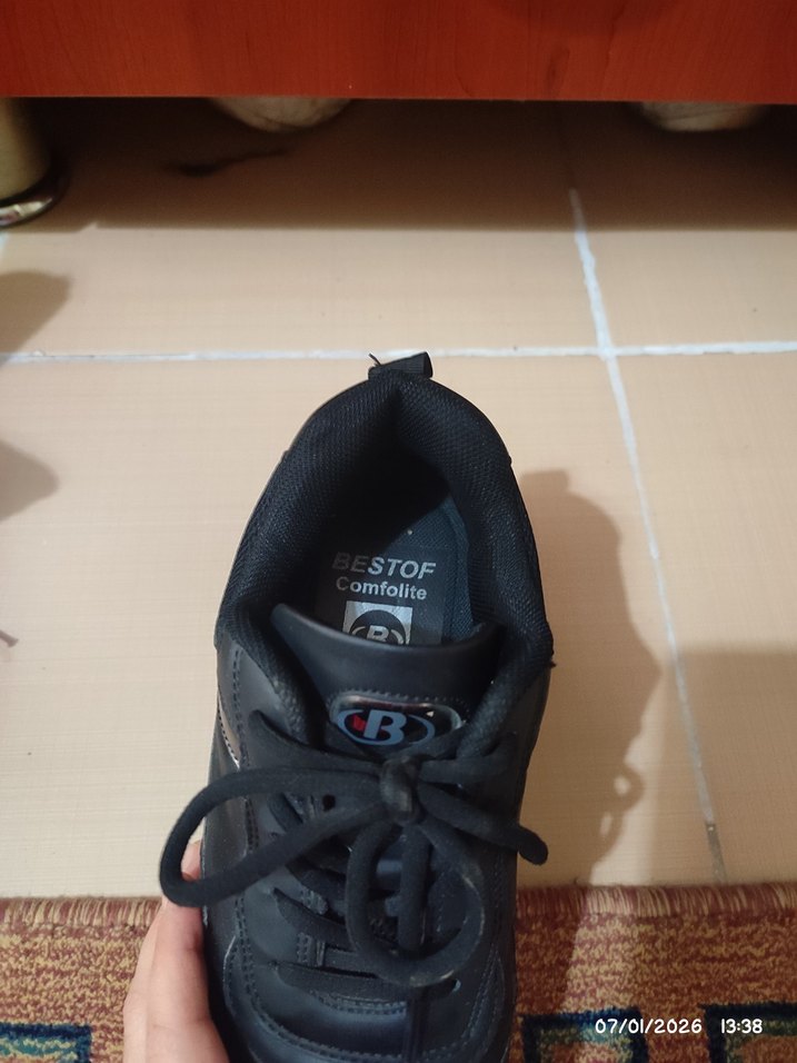 Siyah Desenli Platform Yüksek Taban Spor Ayakkabı - Görsel 4