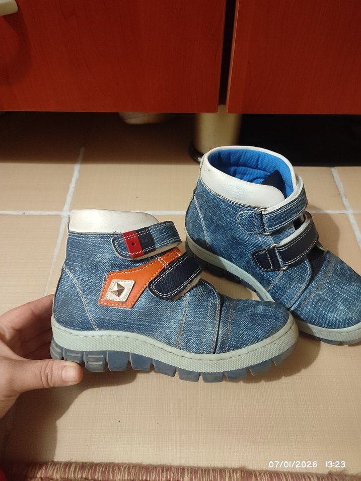 Kot görünümlü cırt cırtlı deri erkek çocuk botu - Görsel 2