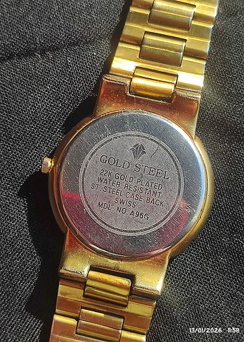 Vintage Gold Steel - 22 Ayar Altın Saat - Görsel 5